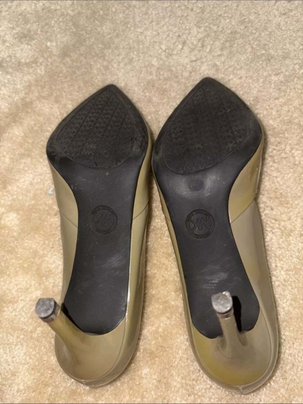 Michael Kors Olive Patent Pointed Toe Stiletto Pumps - Picture 10 of 10
